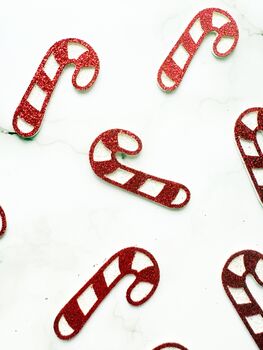 16 X Candy Cane Christmas Confetti, Table Scatter, Decorations, Festive Decor, 10 of 11