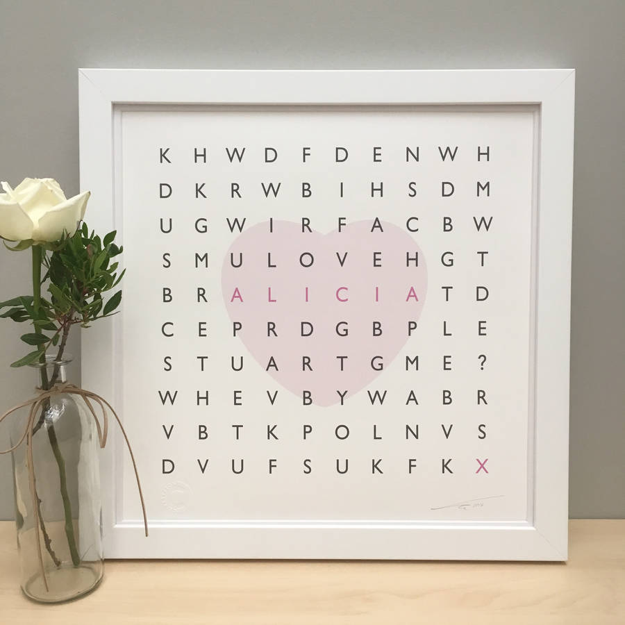Personalised Word Search Marriage Proposal, 1 of 2