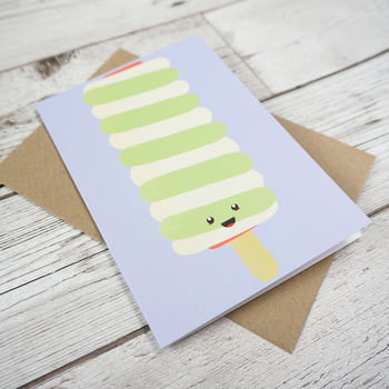 Cute Twister Ice Lolly Greetings Card Retro Ice Cream, 2 of 4