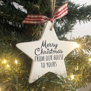 Personalised Christmas 'From Our House' Ceramic Star, 4 of 5