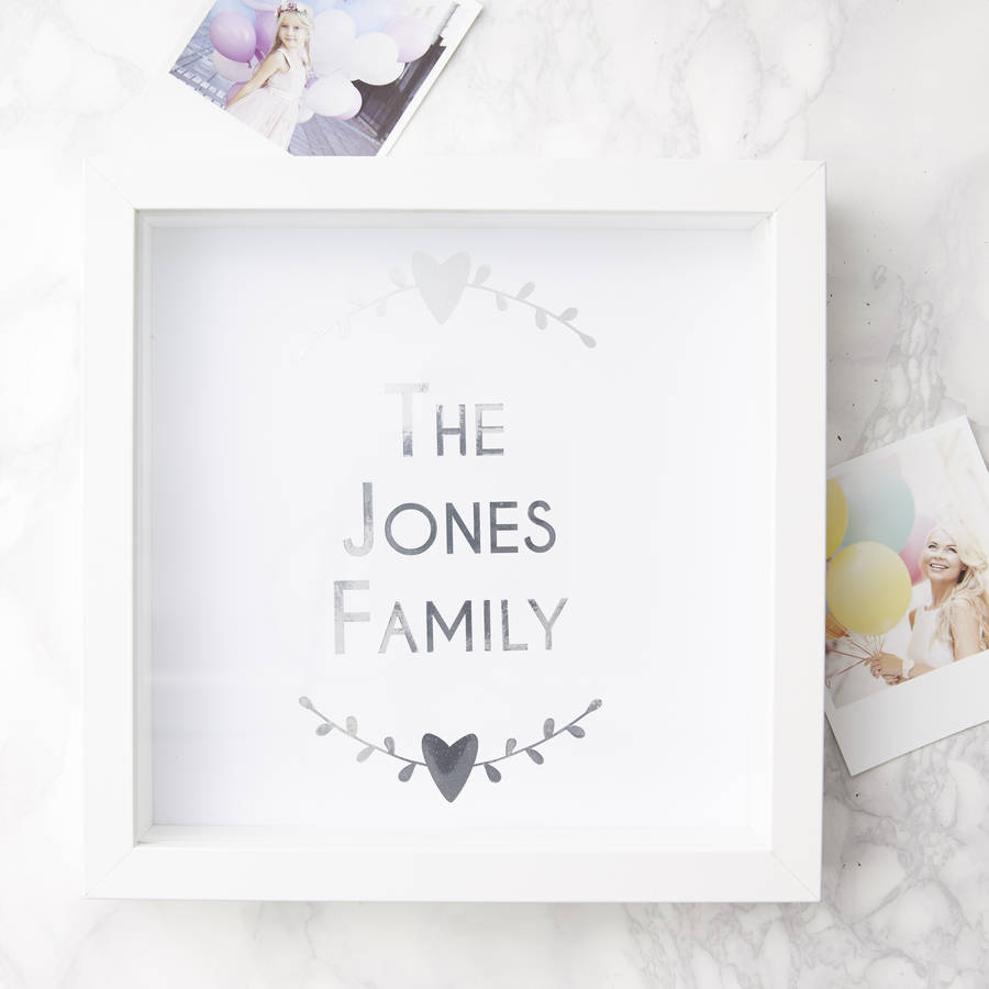 Personalised Framed Family Print By Sophia Victoria Joy