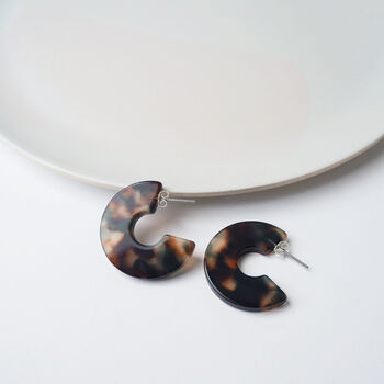 Foret Statement Acetate Hoop Earrings, 9 of 10