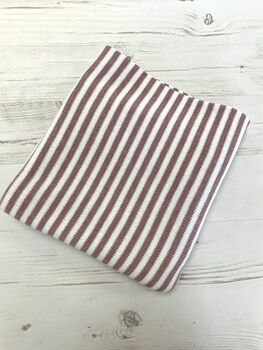 Heritage Knitted Organic Stripey Blanket, 4 of 5