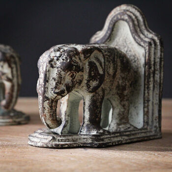 Metal Elephant Bookends, 5 of 6