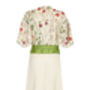 Wrap Dress In Meadow Flower Ivory Crepe, thumbnail 3 of 3