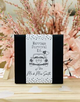 Marriage Survival Kit In Black And White | Wedding Gift, 4 of 5