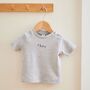 Personalised Grey Children’s Striped T Shirt, thumbnail 1 of 4