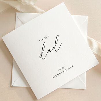Luxury Wedding Day Card For Dad With Handmade Wax Seal, 7 of 8