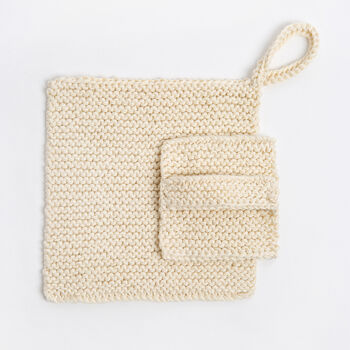 Face Cloth And Scrub Pad Beginner Knitting Kit, 6 of 10