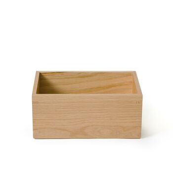 Solid Natural Oak Contemporary Storage Box, 2 of 3