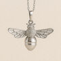 Personalised Chunky Sterling Silver Bumble Bee Necklace, thumbnail 1 of 12