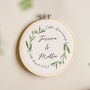 Leafy Border Cotton 2nd Anniversary Hoop, thumbnail 1 of 2