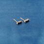 January Onyx Birthstone Stud Earrings, Onyx Stone Studs, Black Stone Studs, thumbnail 3 of 7
