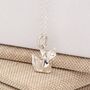 Origami Fox Necklace, Sterling Silver Or Gold Plated, thumbnail 2 of 12