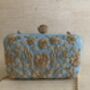 Sky Blue Handcrafted Rectangular Clutch Bag, thumbnail 7 of 10