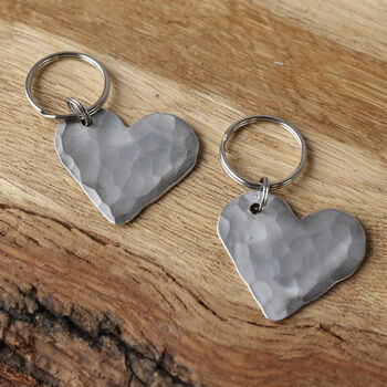 10th Anniversary Aluminium Heart Keyring, 6 of 9