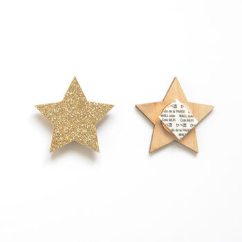 Two Pack Of Gold Glitter Star Hooks, 2 of 4