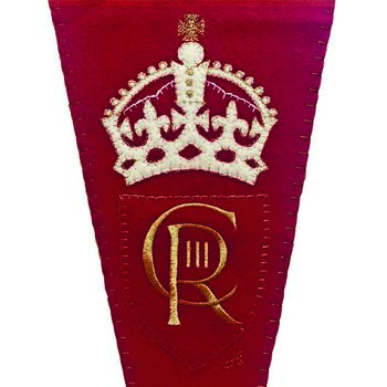 Souvenir Coronation Pennant In Embroidered Pure Wool, 5 of 9