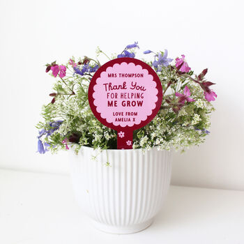 Thank You For Helping Me Grow Personalised Plant Marker, 4 of 5