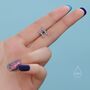 Tiny Opal Curved Bar Screw Back Earrings, thumbnail 5 of 11