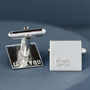 Personalised Sterling Silver Infinity Symbol Cufflinks, thumbnail 1 of 11