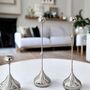 European Water Drop Silver Tone Candle Holders, thumbnail 6 of 9