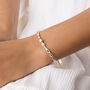 Sterling Silver Organic Blue Opal And Pearl Bangle, thumbnail 2 of 8