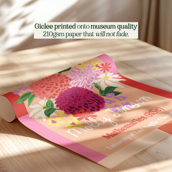 Personalised 'Blooming Brilliant' Print Graduation Gift, 3 of 10
