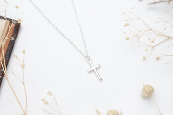 Sterling Silver Cross Necklace, 3 of 8