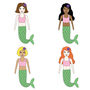 Mermaid Personalised Thank You Note Cards, thumbnail 3 of 3