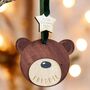 Hand Painted Personalised Christmas Decoration | Bear, thumbnail 8 of 8
