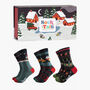 Christmas Pudding Treats Food Drinks Men's Bamboo Socks Gift Box, thumbnail 1 of 4
