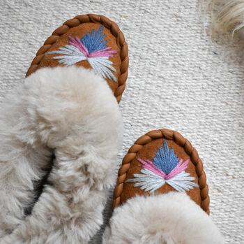 Bloom Handmade Sheepskin Moccasin Slippers, 5 of 5