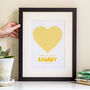 'Follow Your Heart' Personalised Print, thumbnail 2 of 7