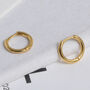 Classic 18 K Gold Plated 12mm Huggie Hoop Earrings, thumbnail 1 of 8