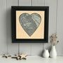 Heart Shaped Map Printed On Wood For 5th Wedding, thumbnail 7 of 11