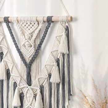 Macrame Wall Hanging Handmade Cotton Tapestry Bohemian, 4 of 11