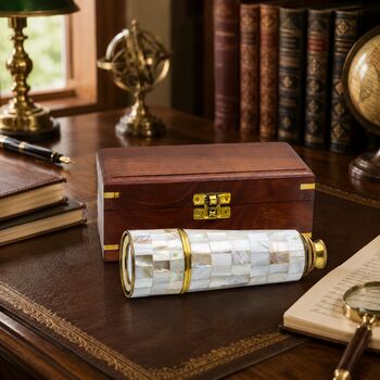Personalised 17 Inch Mother Of Pearl Telescope, 9 of 10