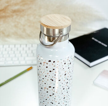 Terrazzo Thermal Water Bottle With Bamboo Lid, 2 of 8