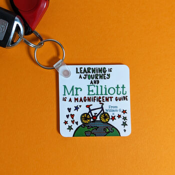 Personalised Thank You Teacher Key Ring, 4 of 8