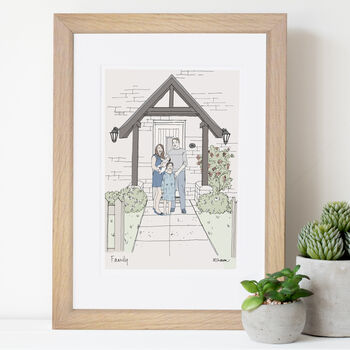 Personalised Family And Home Portrait, 2 of 12