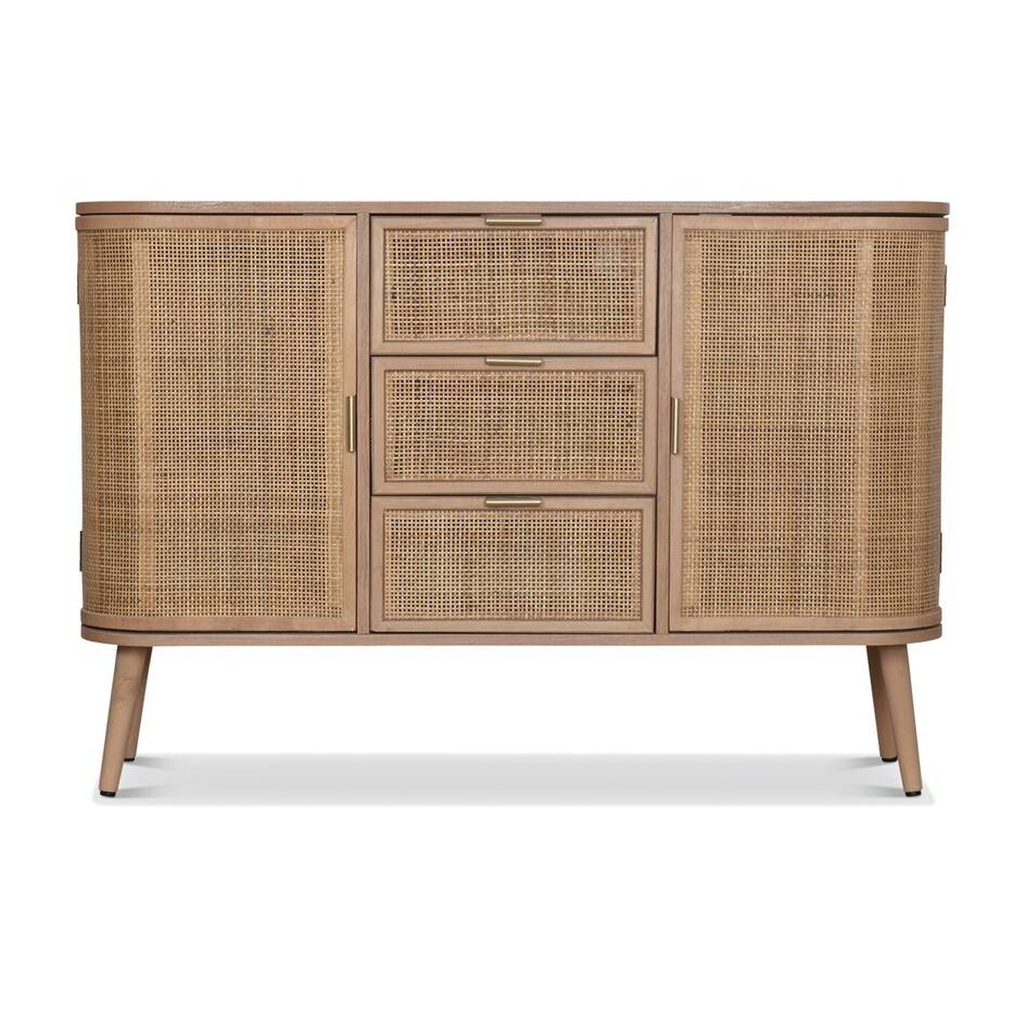 Rattan Curved Sideboard, 1 of 6
