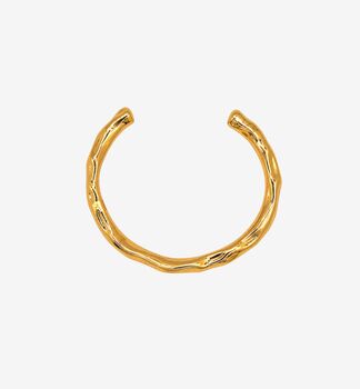 Kin Molten Gold Structured Bangle, 5 of 6