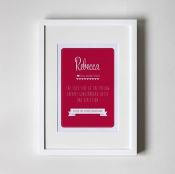 Personalised Art Print, Valentine's Day, 4 of 4