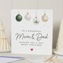 Personalised Merry Christmas Card For Mum And Dad, thumbnail 1 of 7