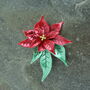 Poinsettia Christmas Flower Brooch, thumbnail 4 of 6