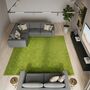 The Rugs Plain Green Shaggy Rug, thumbnail 1 of 12