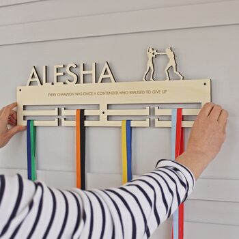 Boxing Personalised Medal Hanger, 6 of 7