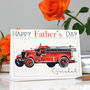 Vintage Fire Truck Father's Day Card, thumbnail 1 of 8