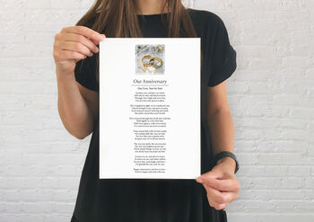 Anniversary Personalised Photo Poem Print, 6 of 8